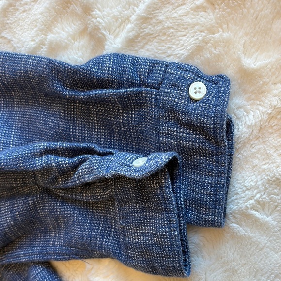 Zara kids Blue Kids button up dress shirt size 7 - Picture 5 of 7